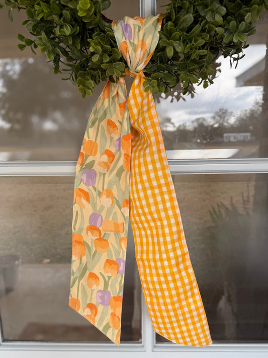 Too Cute Tulips Wreath Sash