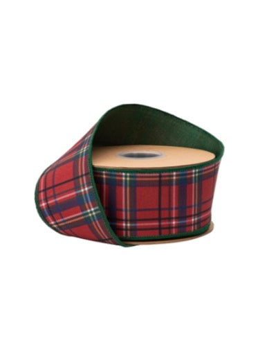 2.5"x10 yards/Traditional Christmas Plaid