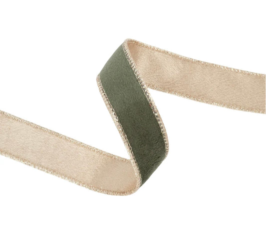 Moss / Christmas Green / Light Blue / Gold - 1 Inch