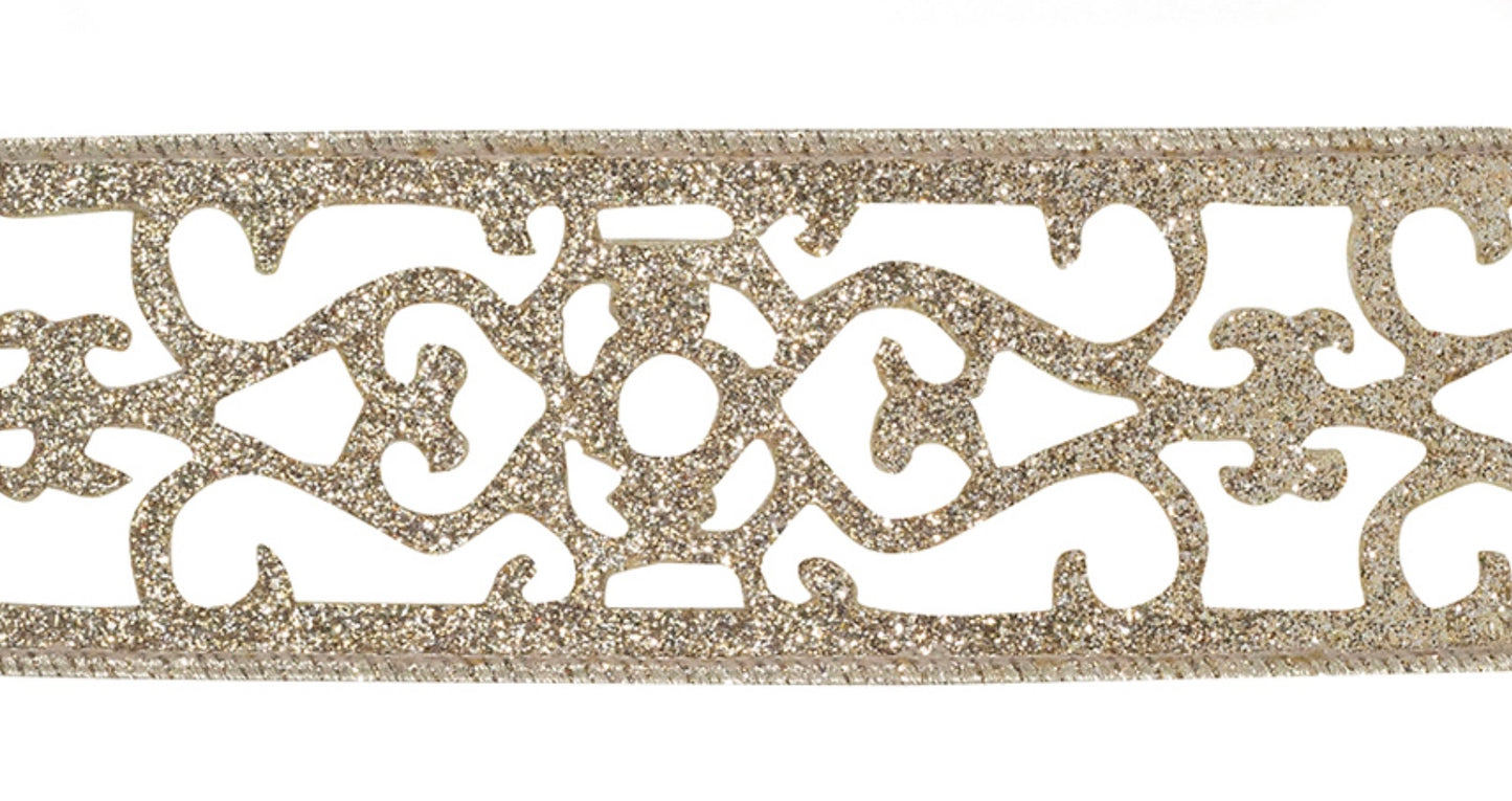 Glitter Scroll Cut