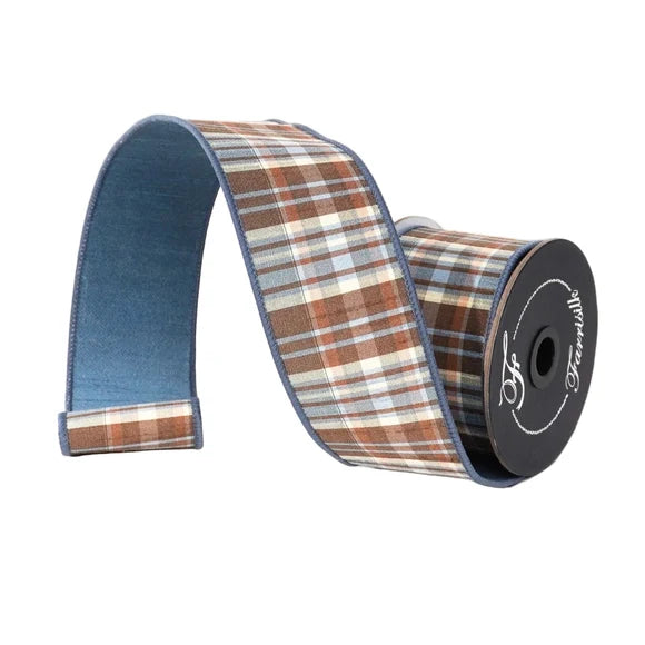 Steel Blue & Chocolate Plaid