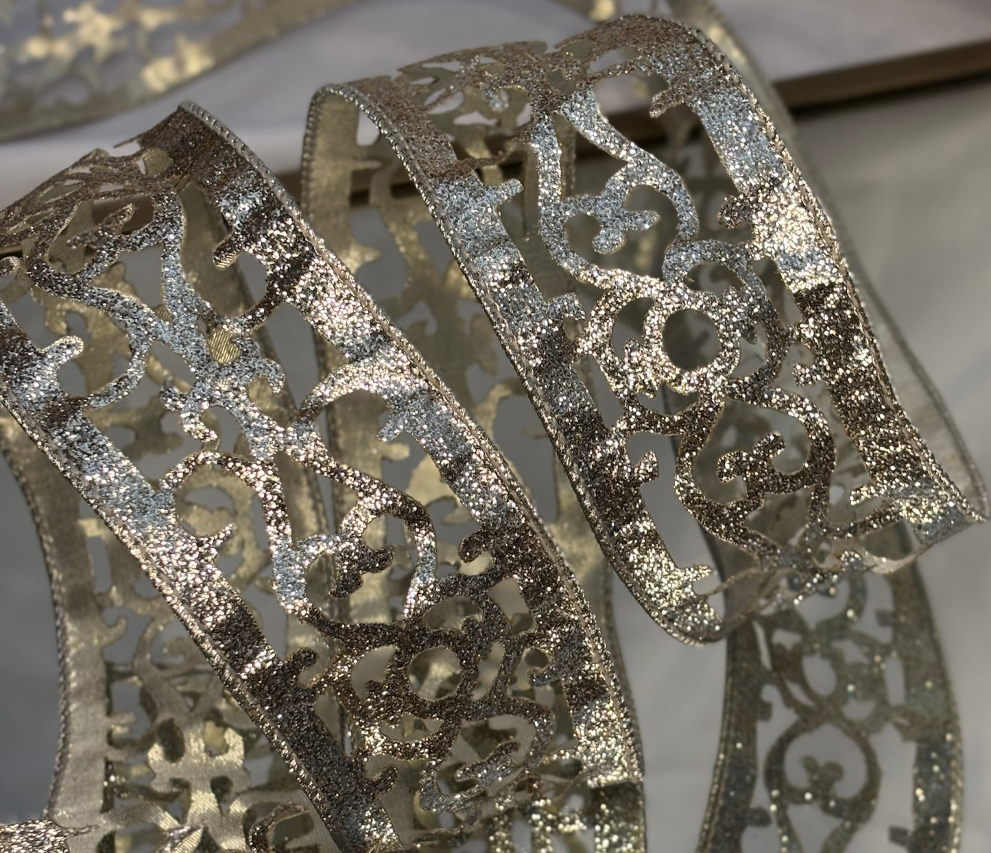Glitter Scroll Cut