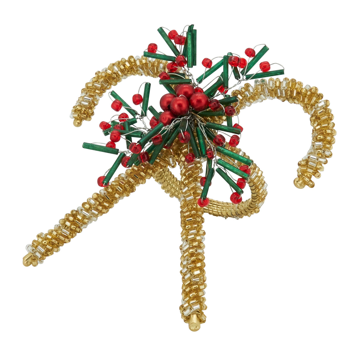 Beaded Candy Cane Napkin Ring