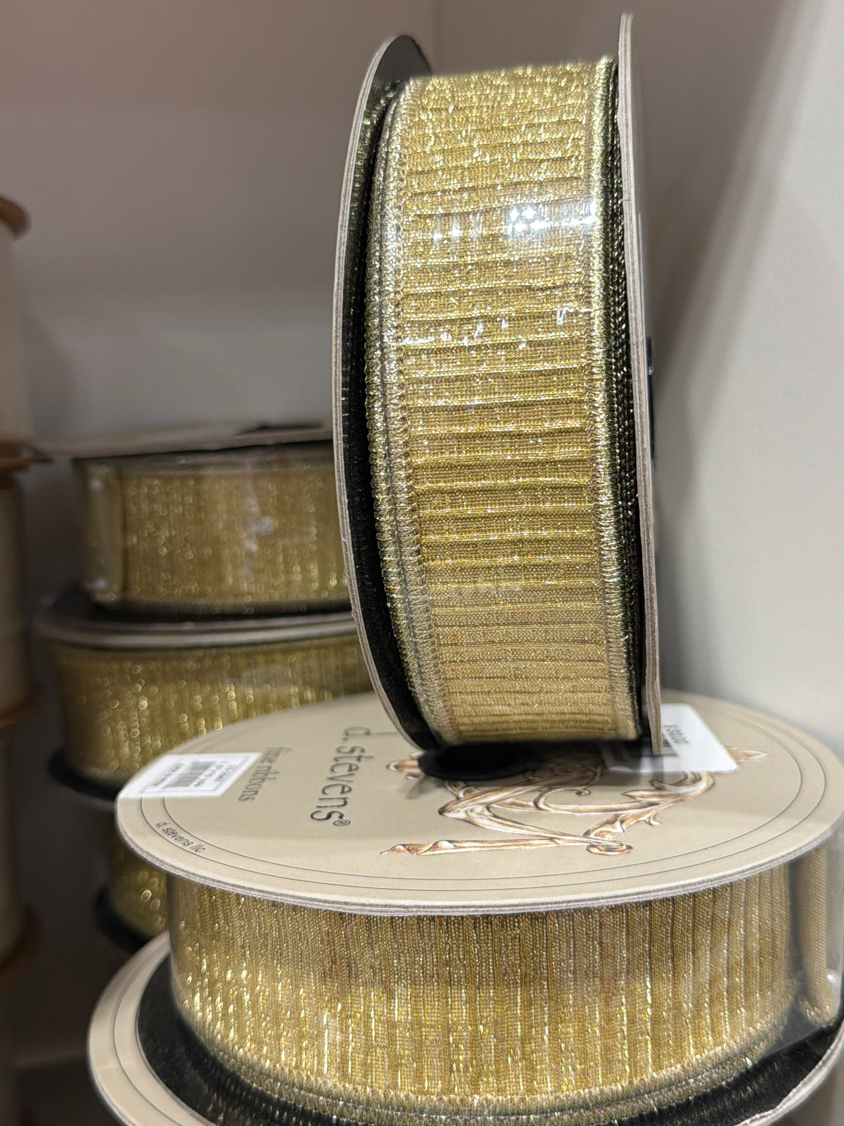 1.5" Pleated/Light Gold