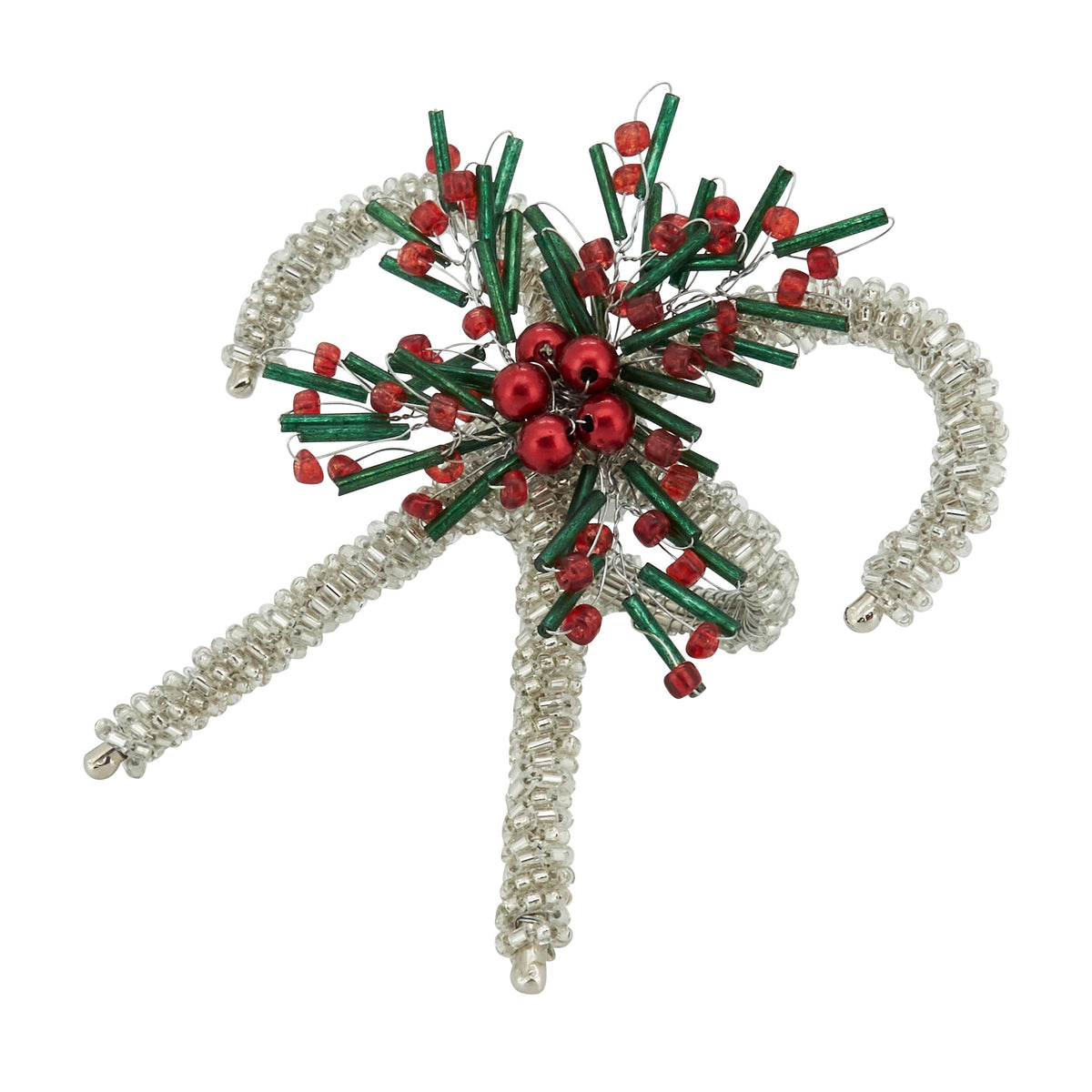 Beaded Candy Cane Napkin Ring