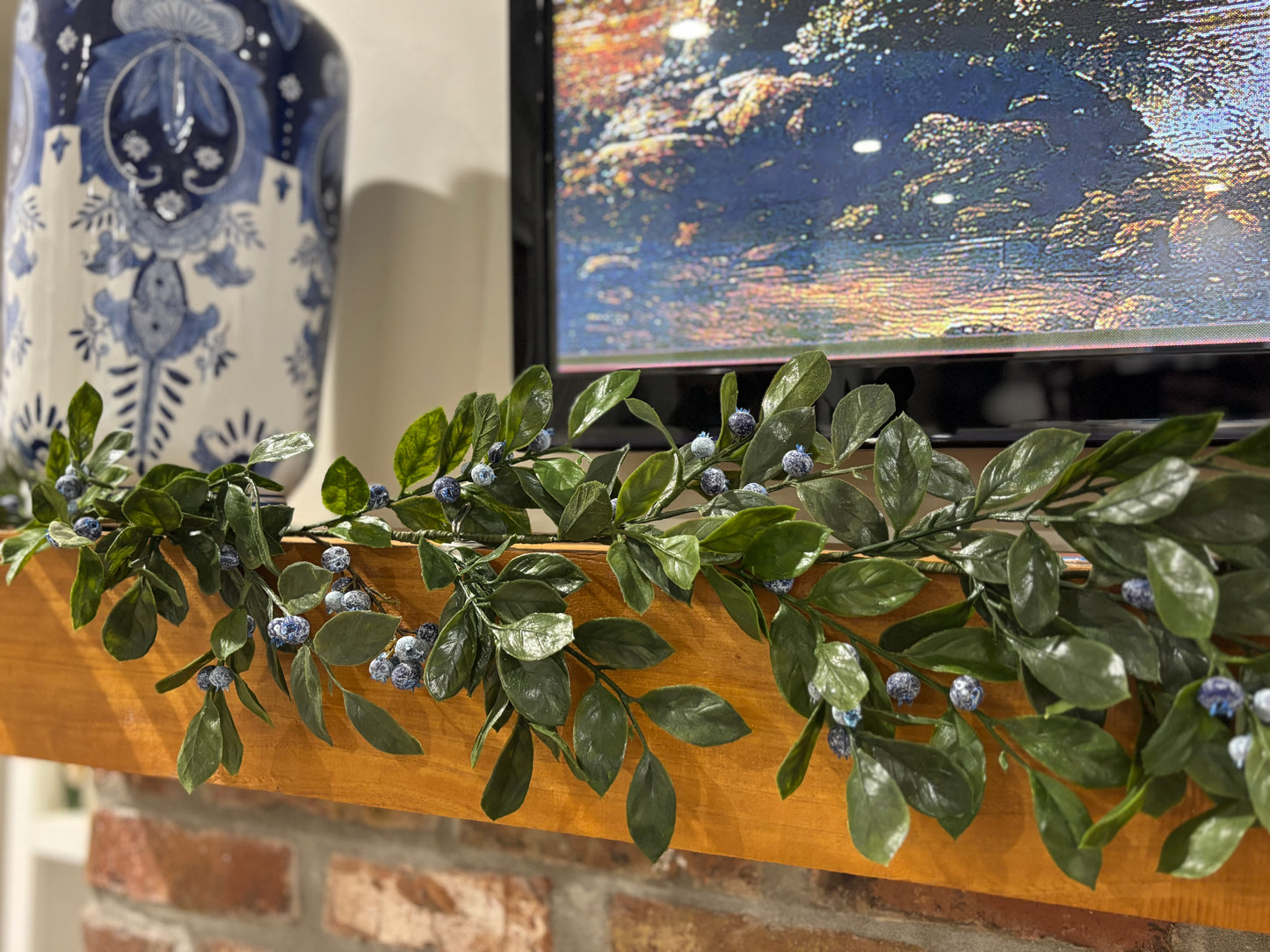 6’ Blueberry Garland