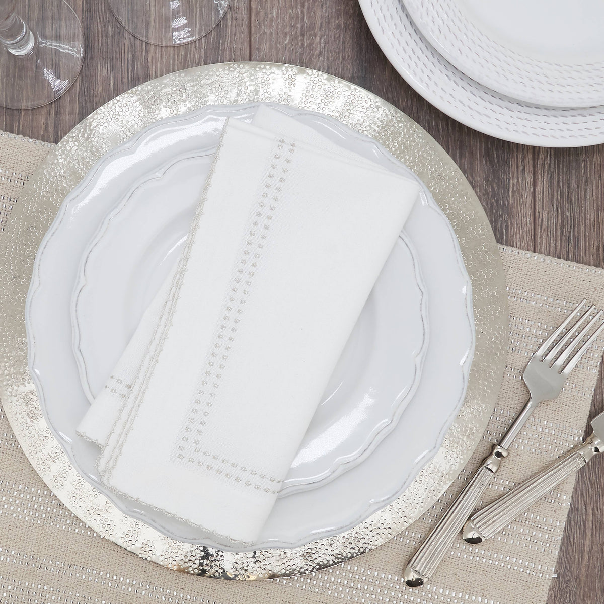 Embroidered Border Napkin