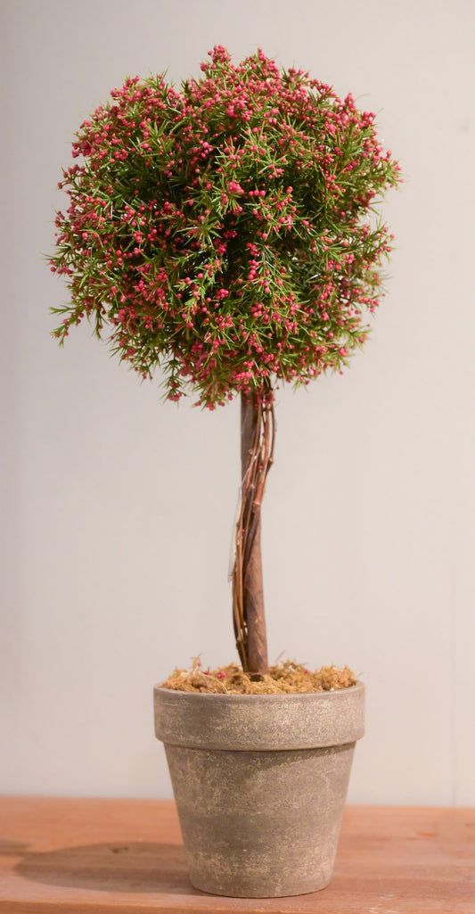 15" Red Berry Topiary