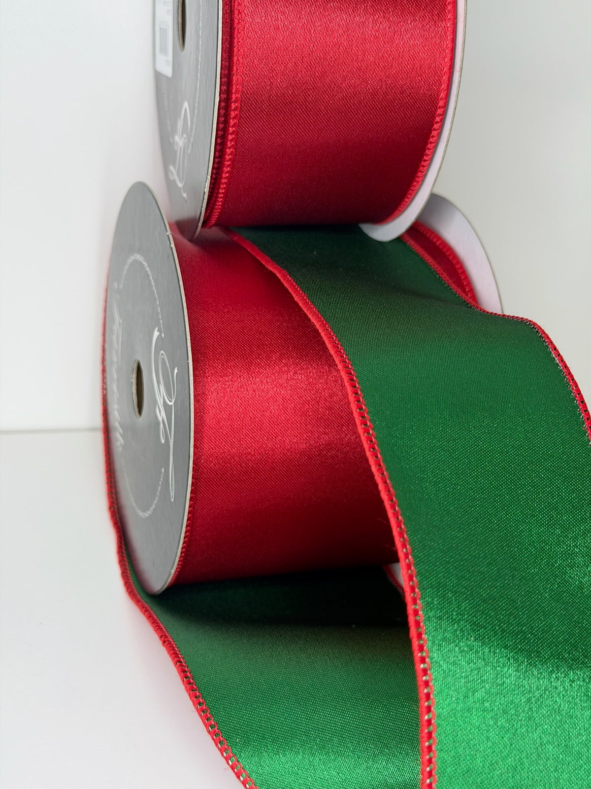 Satin Duo / Christmas Red & Green