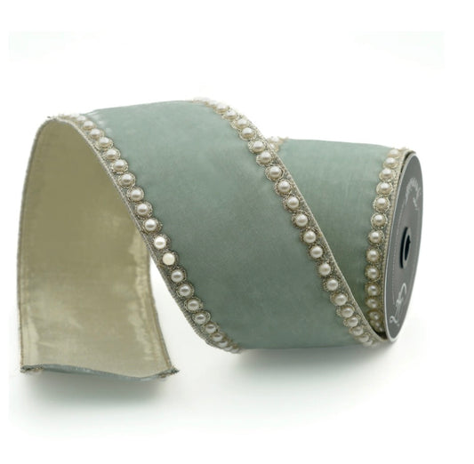 4" x 5 yards/Pearl Border