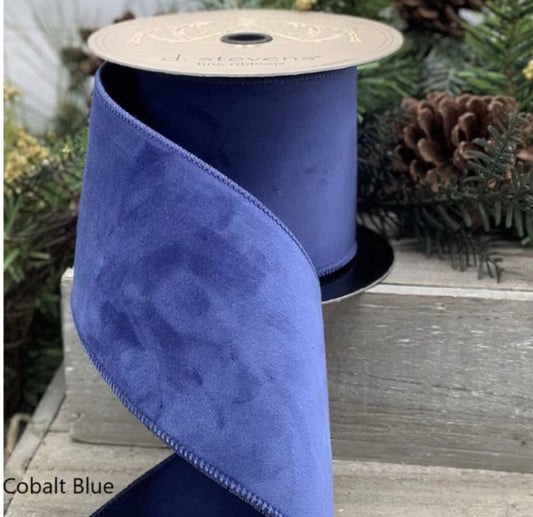 Cobalt Blue Velvet Taffeta