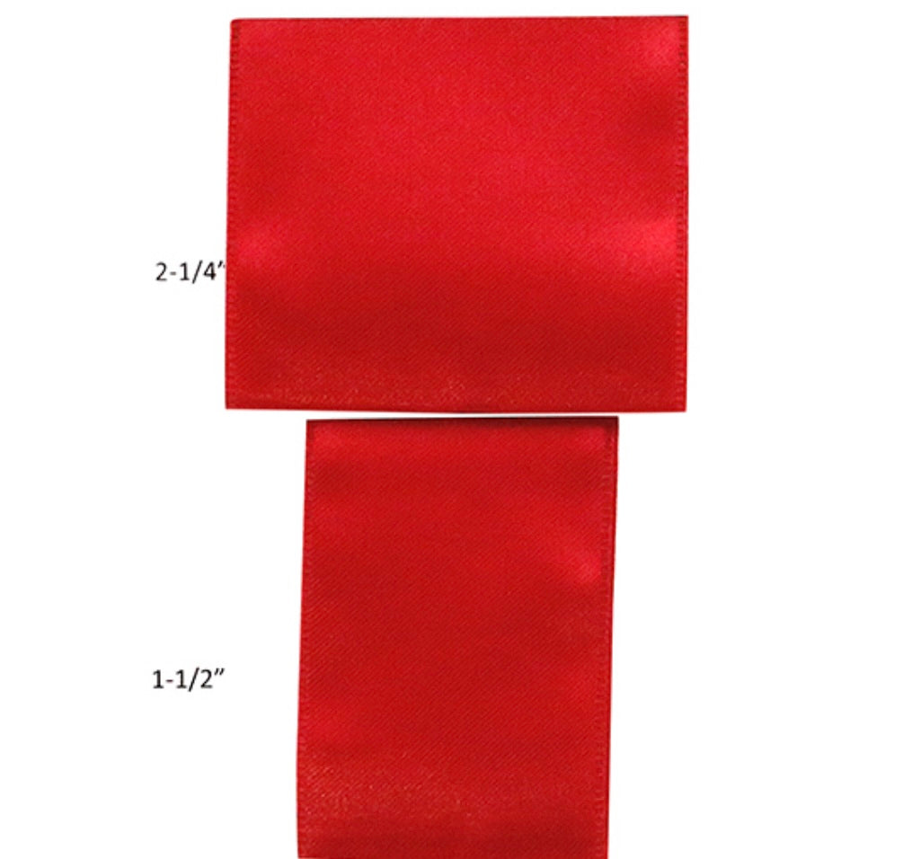 Double Face Satin / Forest / 2.25 Inch