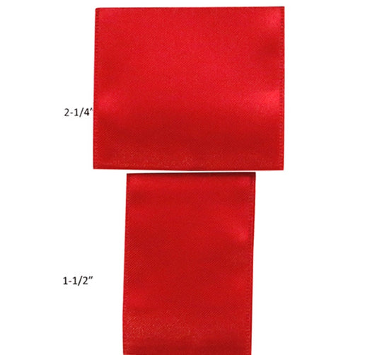 Double Face Satin / Scarlet / 2.25 Inch