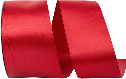 Double Face Satin / Scarlet / 2.25 Inch