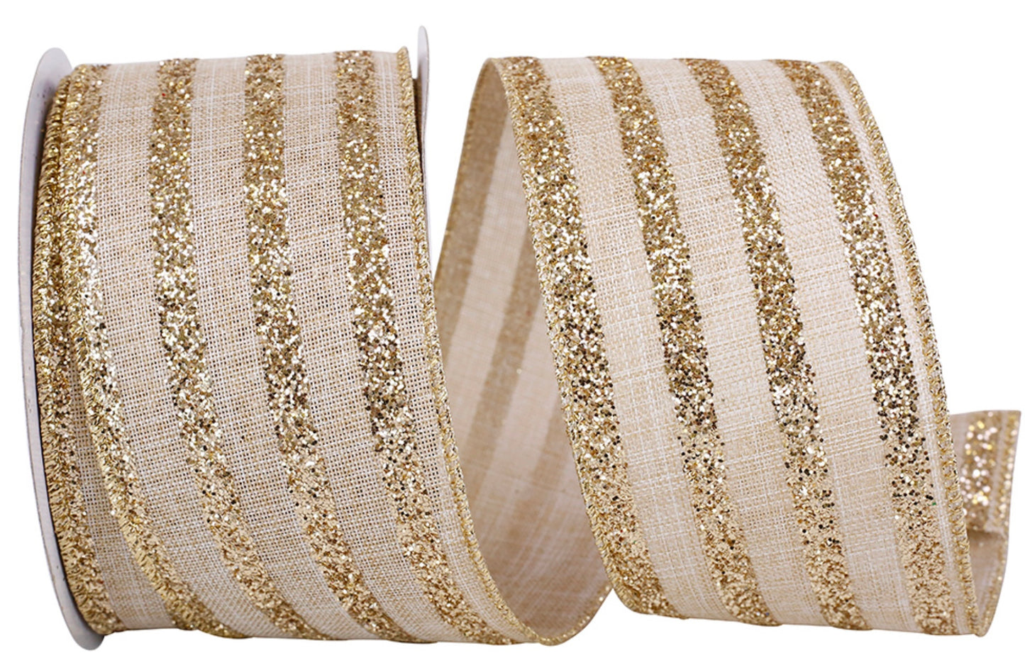 Linen + Glitter Stripes