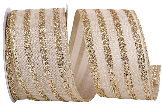 Linen + Glitter Stripes