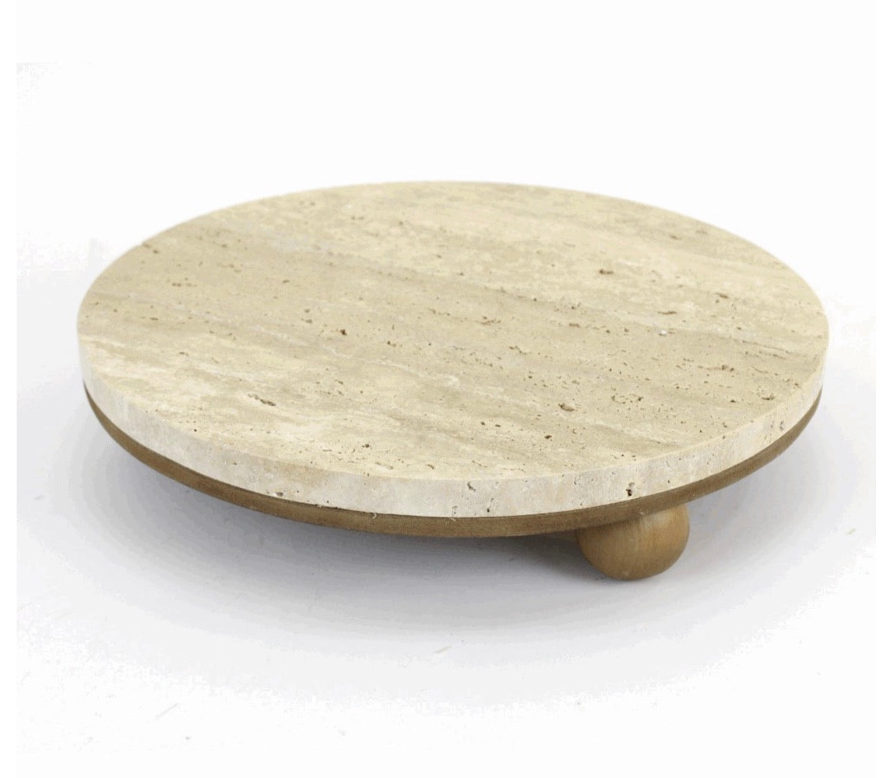 Marble Tray / Wooden Bottom