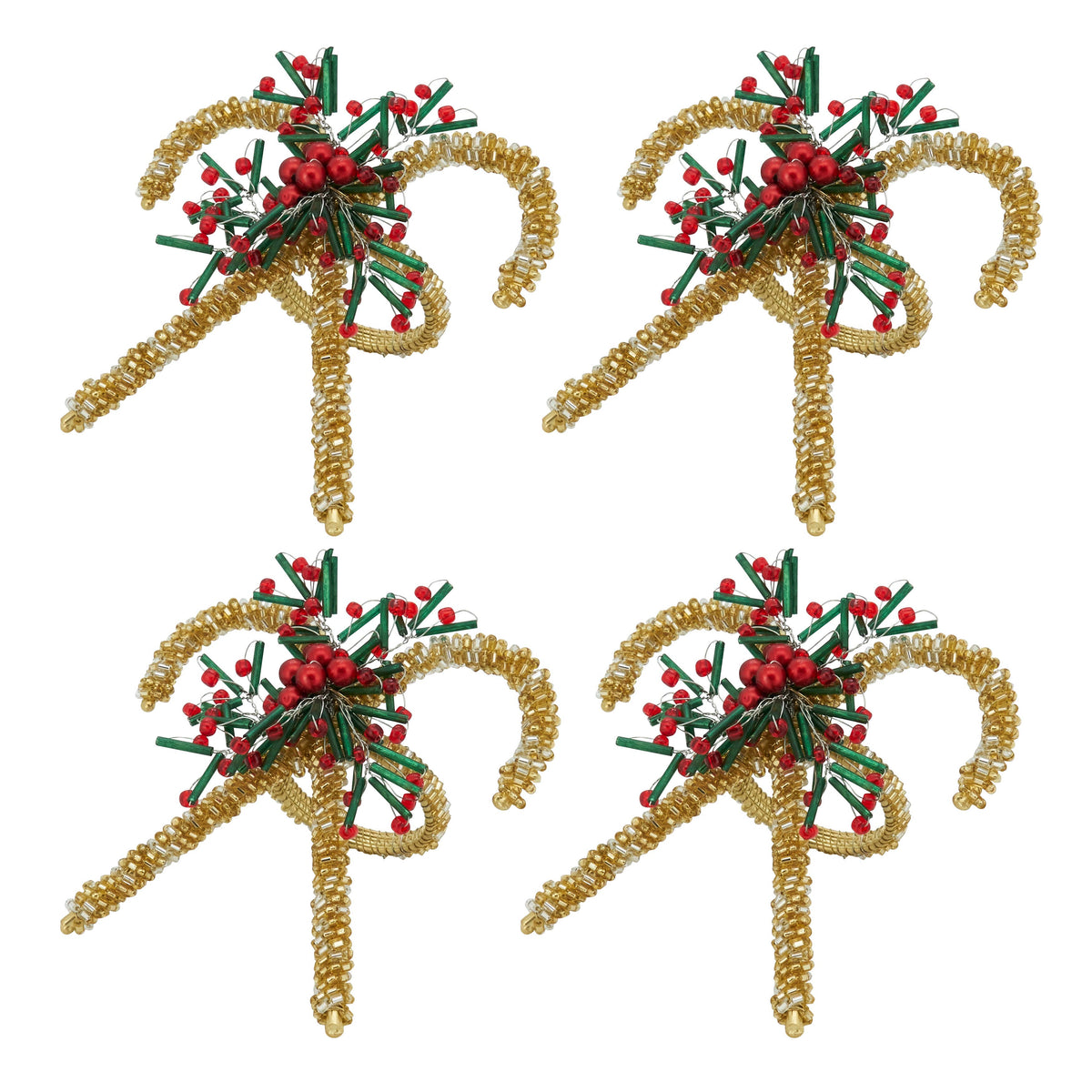 Beaded Candy Cane Napkin Ring
