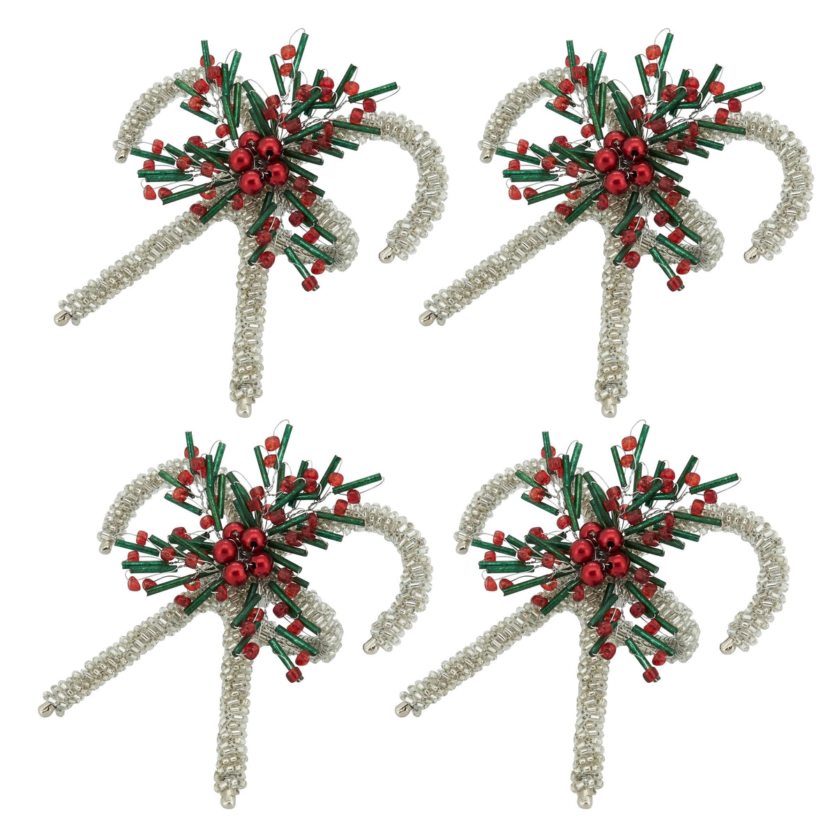 Beaded Candy Cane Napkin Ring
